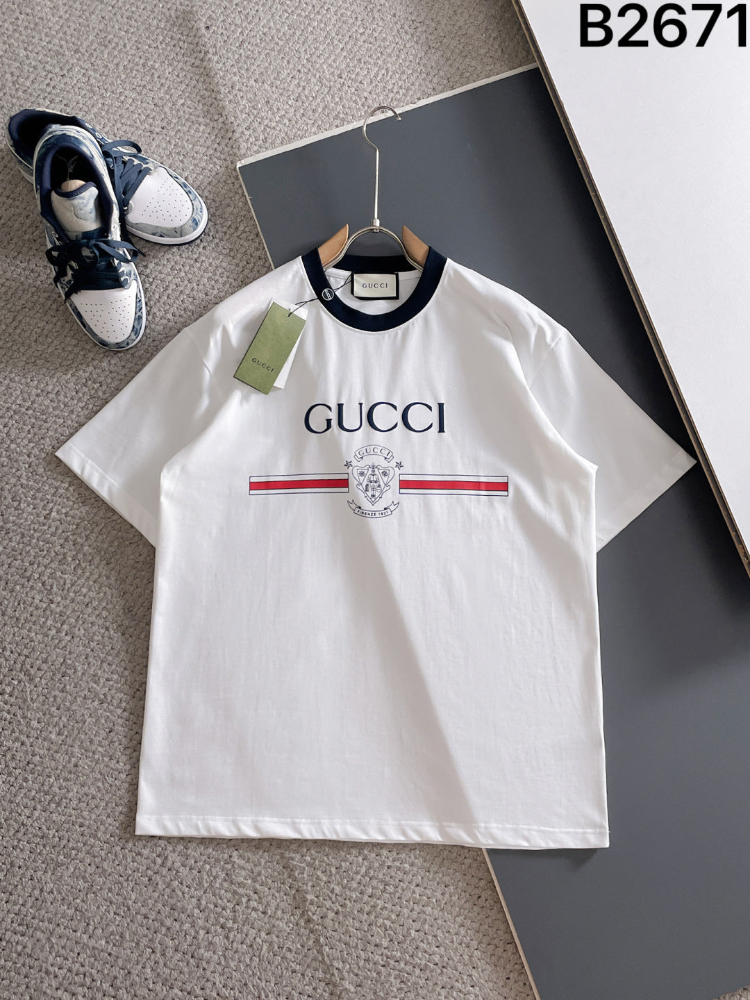 060311 New high-quality collared patchwork color-blocking T-shirt