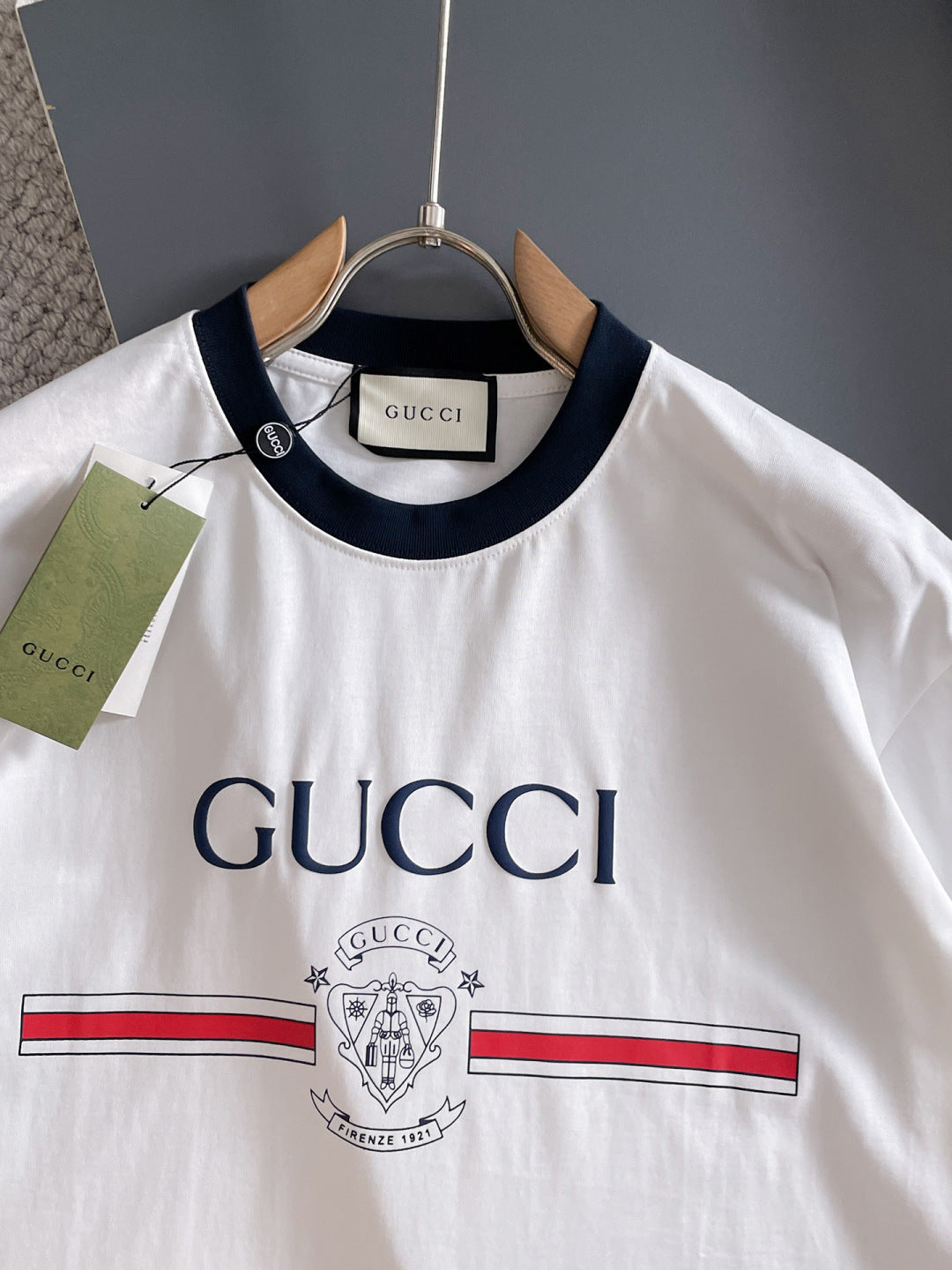 060311 New high-quality collared patchwork color-blocking T-shirt
