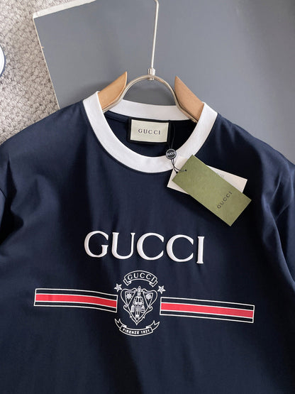 060311 New high-quality collared patchwork color-blocking T-shirt