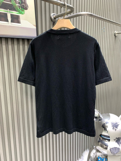 060311 New high-quality embroidered diamond soft knit T-shirt