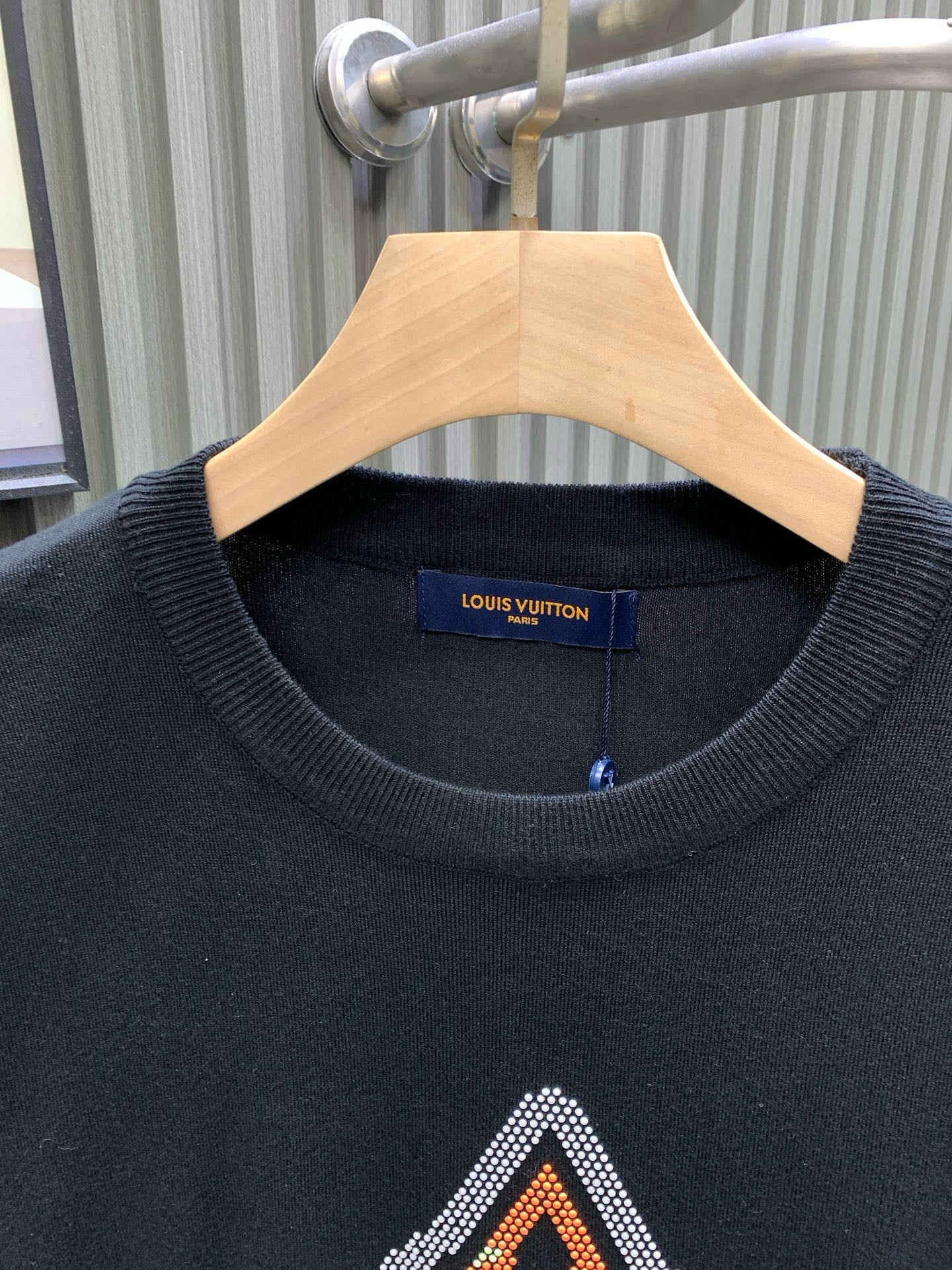 060311 New high-quality embroidered diamond soft knit T-shirt