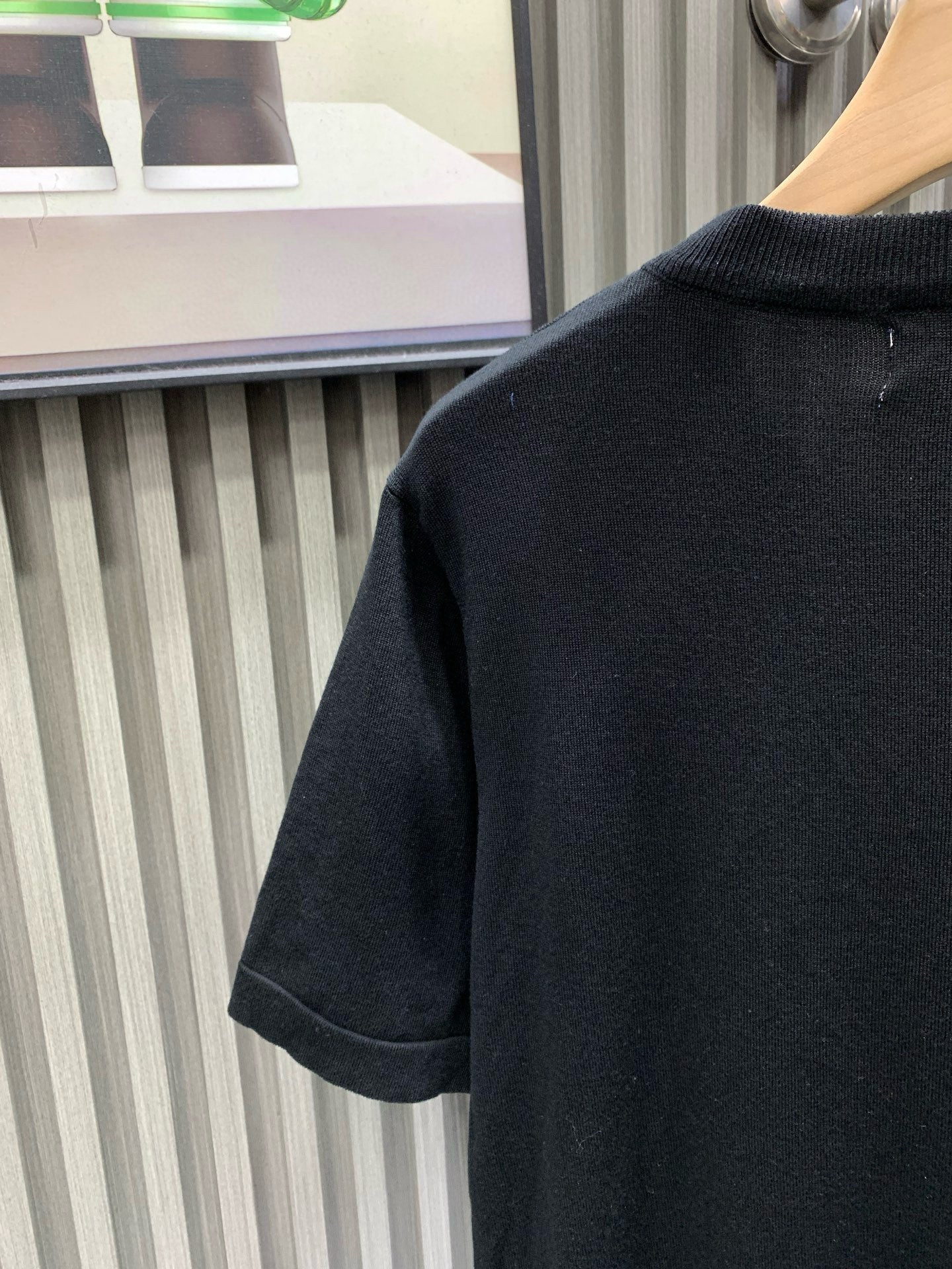 060311 New high-quality embroidered diamond soft knit T-shirt