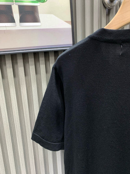 060311 New high-quality embroidered diamond soft knit T-shirt