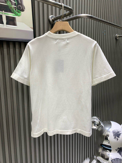 060311 New high-quality embroidered diamond soft knit T-shirt
