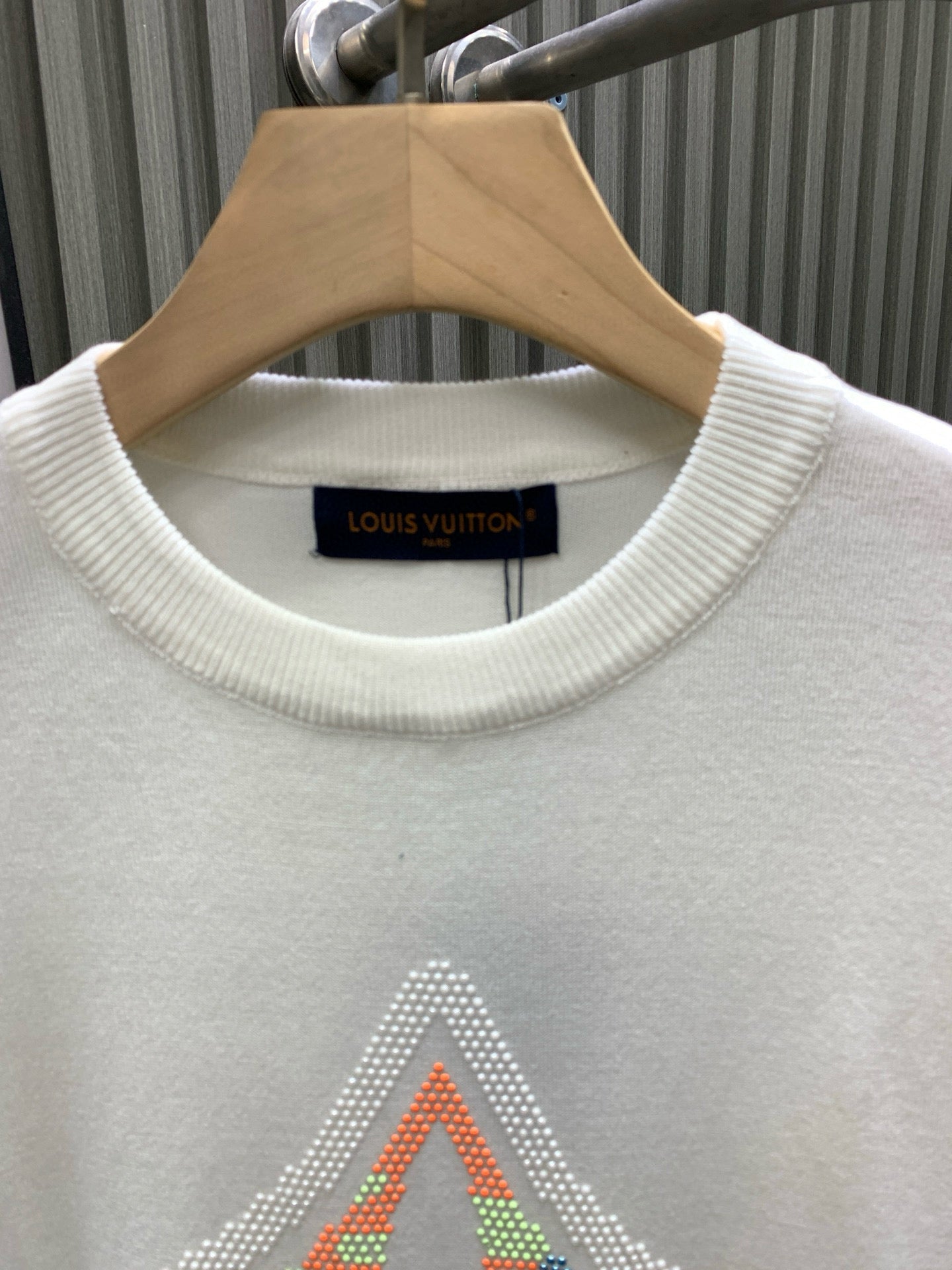 060311 New high-quality embroidered diamond soft knit T-shirt