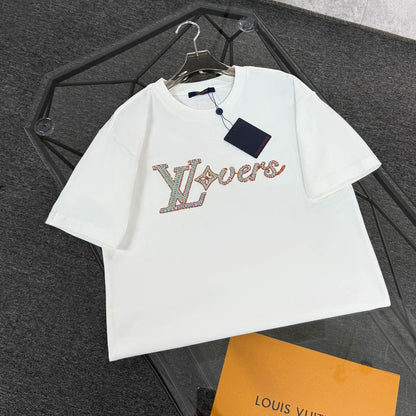 060311 New high-quality sequin embroidered thick T-shirt