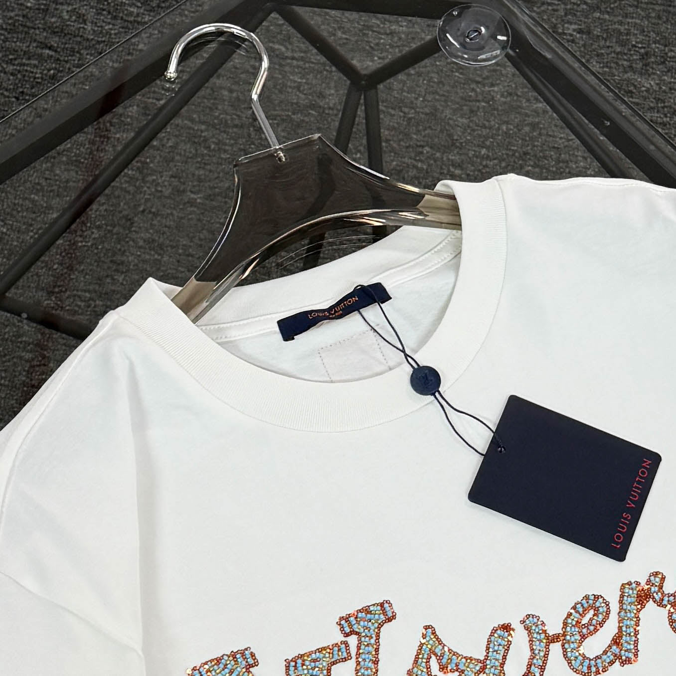 060311 New high-quality sequin embroidered thick T-shirt