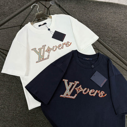 060311 New high-quality sequin embroidered thick T-shirt
