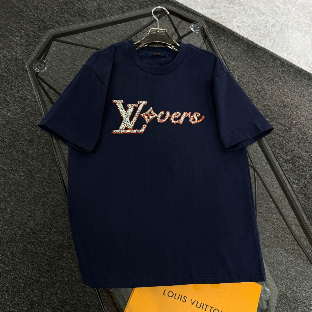 060311 New high-quality sequin embroidered thick T-shirt