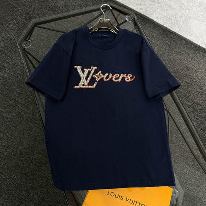 060311 New high-quality sequin embroidered thick T-shirt