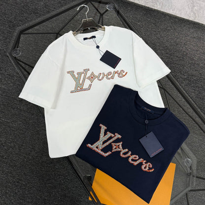 060311 New high-quality sequin embroidered thick T-shirt