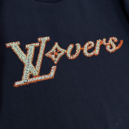 060311 New high-quality sequin embroidered thick T-shirt
