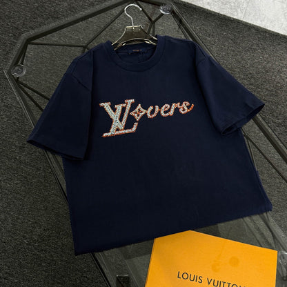 060311 New high-quality sequin embroidered thick T-shirt