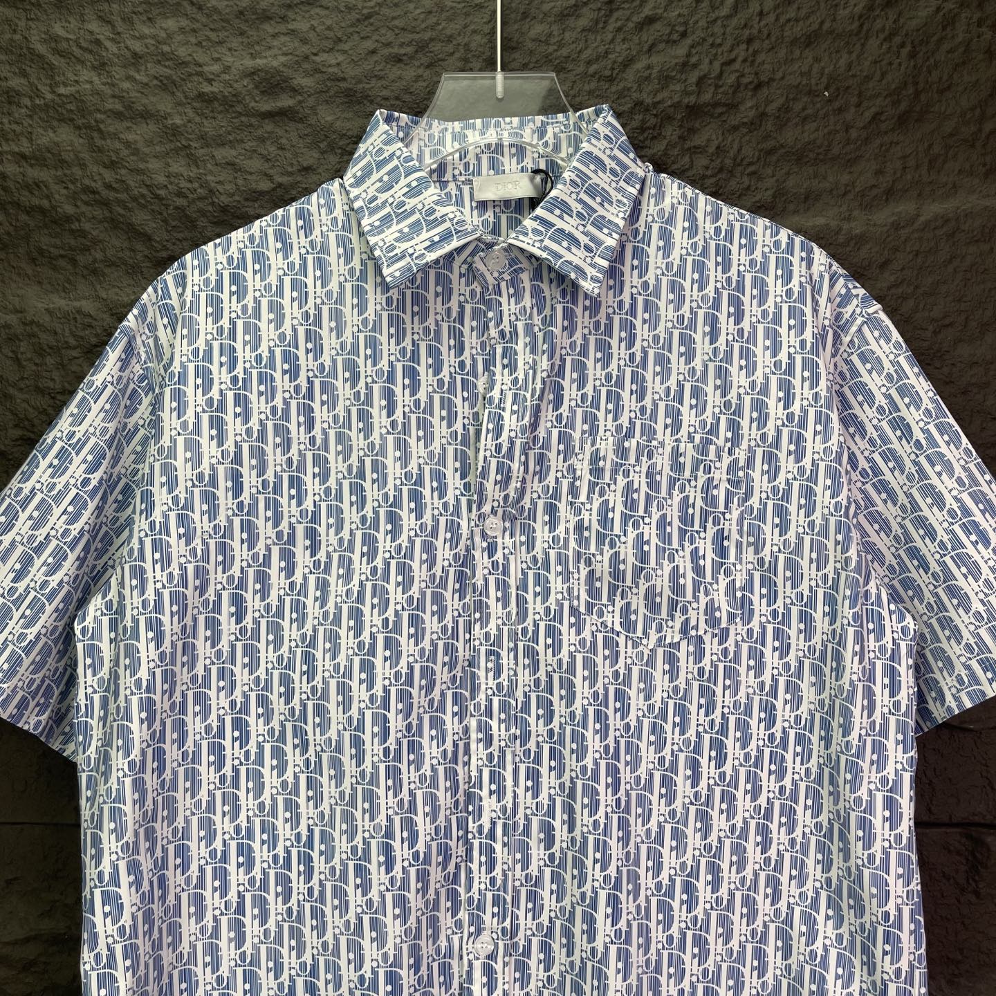 260315 New high-quality full-letter printed jacquard short-sleeved shirt