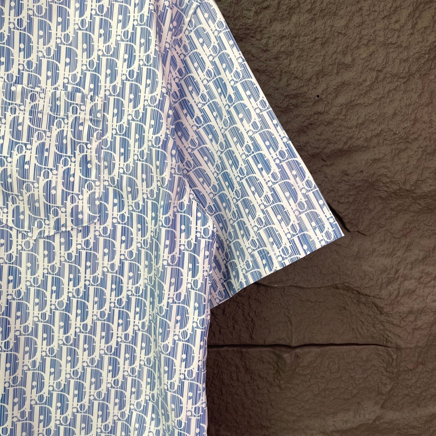 260315 New high-quality full-letter printed jacquard short-sleeved shirt