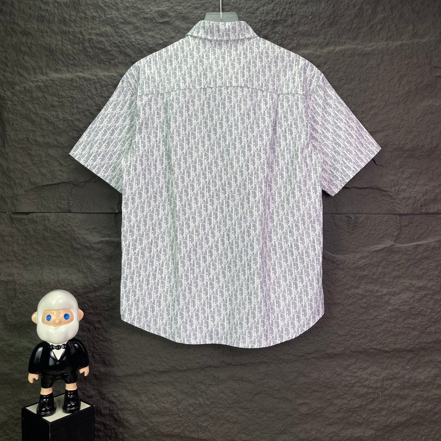 260315 New high-quality full-letter printed jacquard short-sleeved shirt