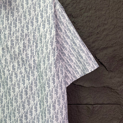 260315 New high-quality full-letter printed jacquard short-sleeved shirt