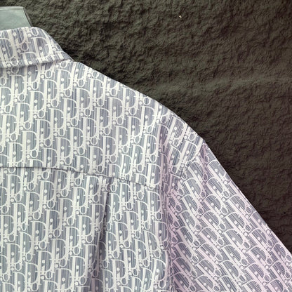 260315 New high-quality full-letter printed jacquard short-sleeved shirt