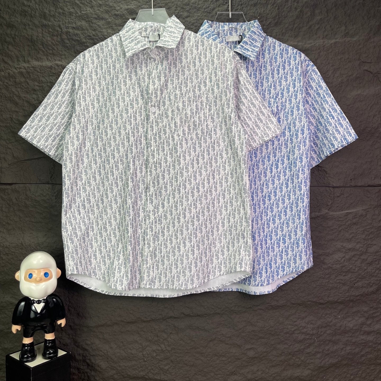 260315 New high-quality full-letter printed jacquard short-sleeved shirt