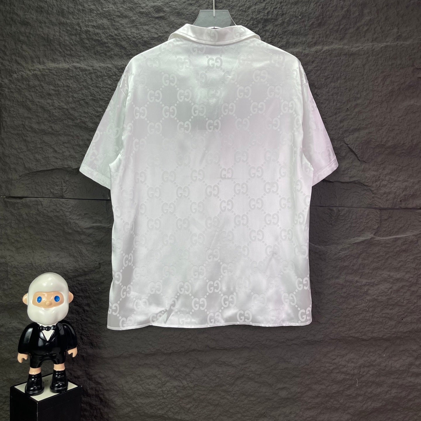 260315 New high-quality full-letter printed jacquard short-sleeved shirt