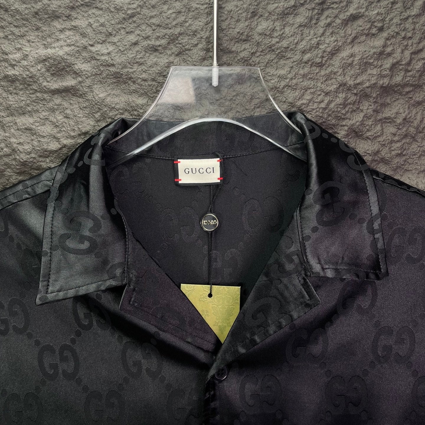 260315 New high-quality full-letter printed jacquard short-sleeved shirt