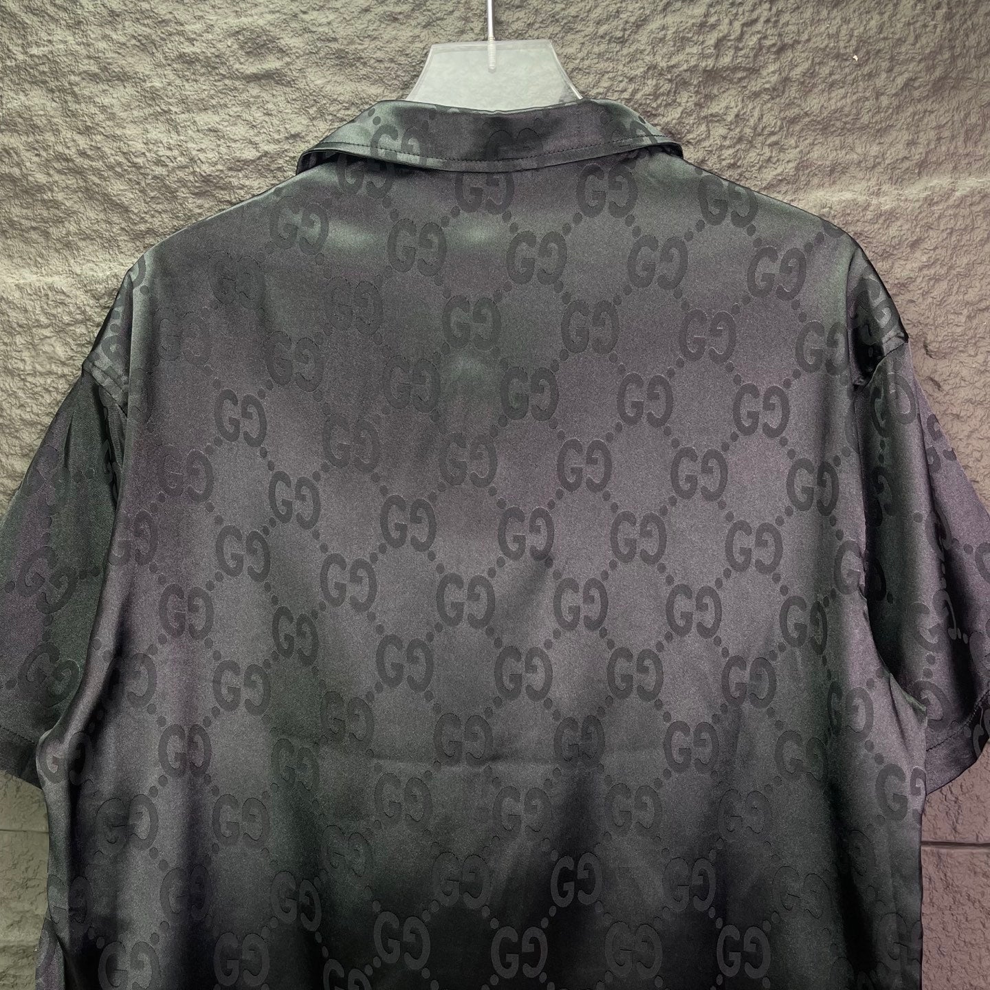 260315 New high-quality full-letter printed jacquard short-sleeved shirt