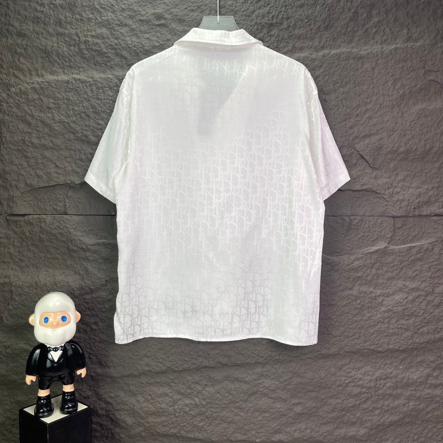 260315 New high-quality full-letter printed jacquard short-sleeved shirt