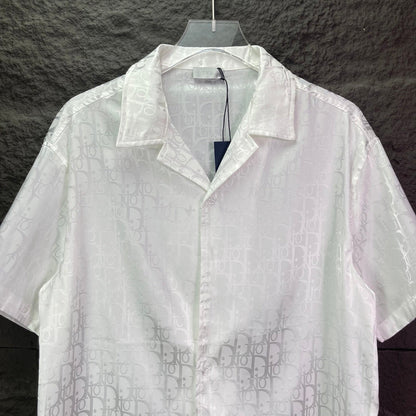 260315 New high-quality full-letter printed jacquard short-sleeved shirt