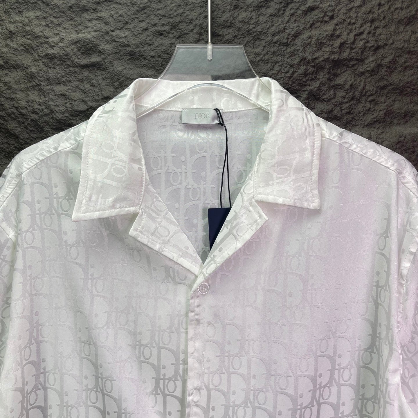 260315 New high-quality full-letter printed jacquard short-sleeved shirt