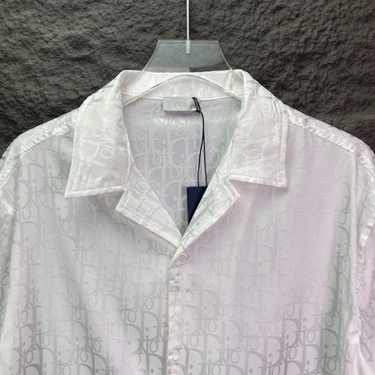 260315 New high-quality full-letter printed jacquard short-sleeved shirt