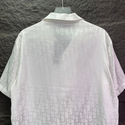 260315 New high-quality full-letter printed jacquard short-sleeved shirt