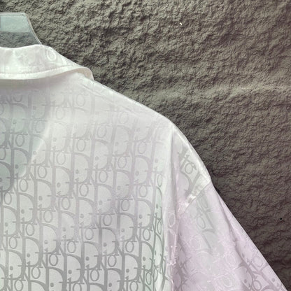 260315 New high-quality full-letter printed jacquard short-sleeved shirt