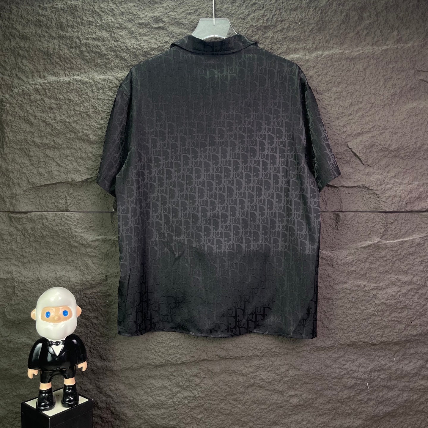 260315 New high-quality full-letter printed jacquard short-sleeved shirt
