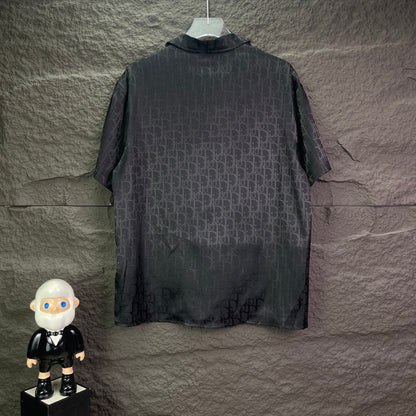 260315 New high-quality full-letter printed jacquard short-sleeved shirt