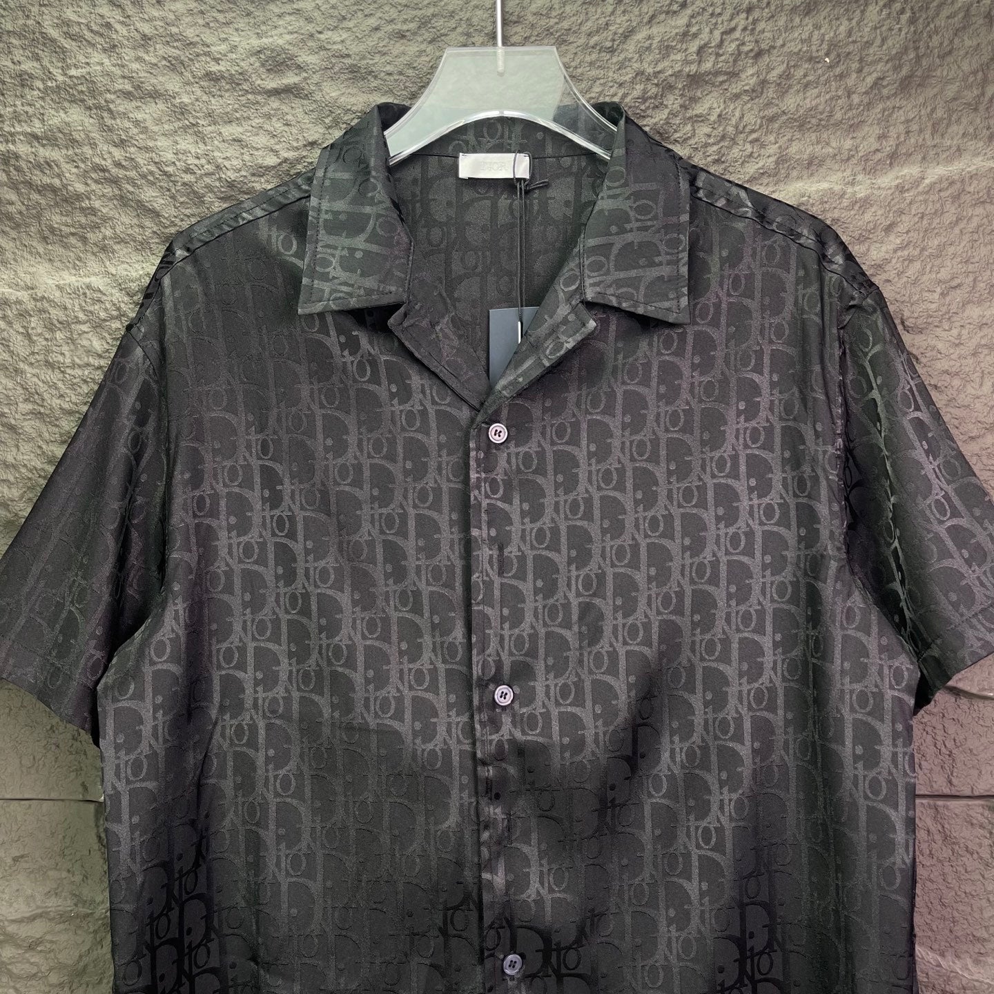 260315 New high-quality full-letter printed jacquard short-sleeved shirt