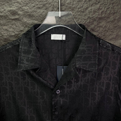 260315 New high-quality full-letter printed jacquard short-sleeved shirt