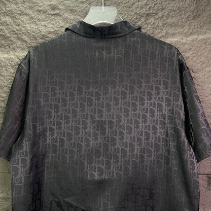 260315 New high-quality full-letter printed jacquard short-sleeved shirt