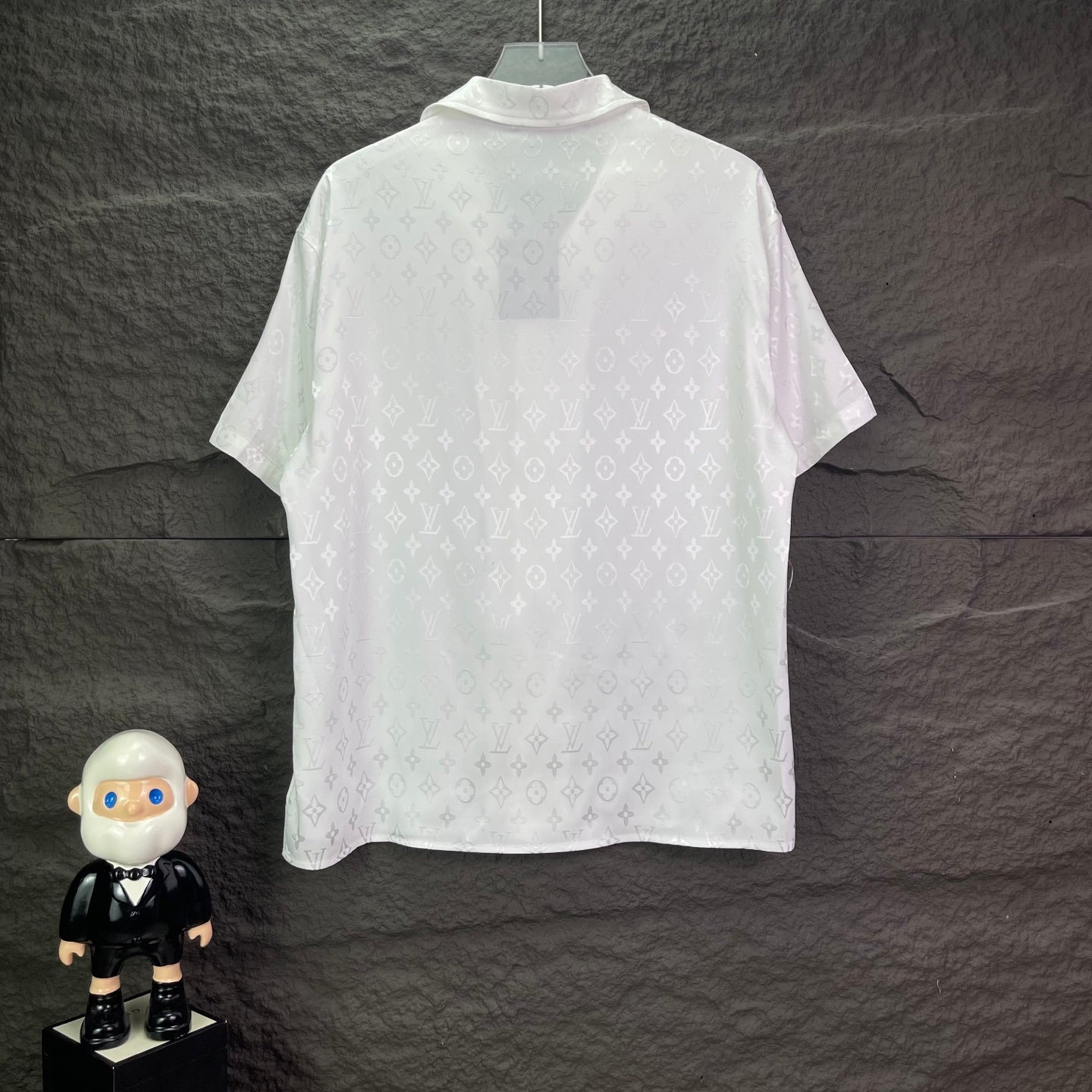 260315 New high-quality full-letter printed jacquard short-sleeved shirt