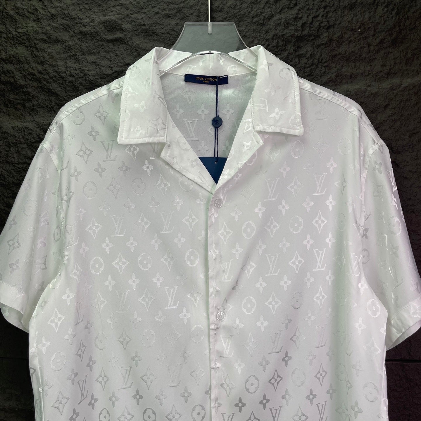 260315 New high-quality full-letter printed jacquard short-sleeved shirt