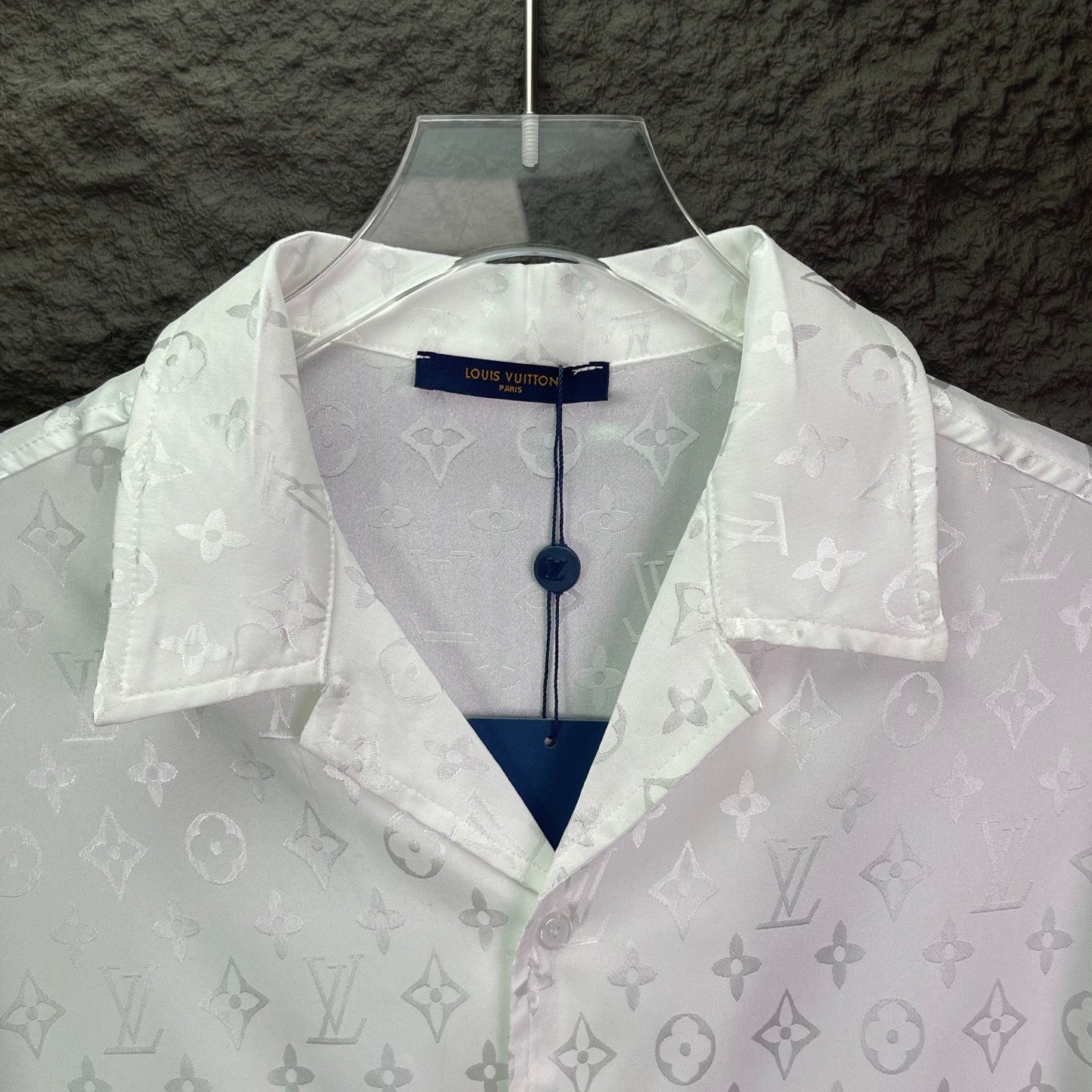 260315 New high-quality full-letter printed jacquard short-sleeved shirt