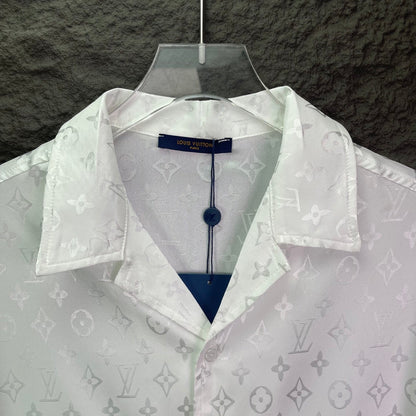260315 New high-quality full-letter printed jacquard short-sleeved shirt
