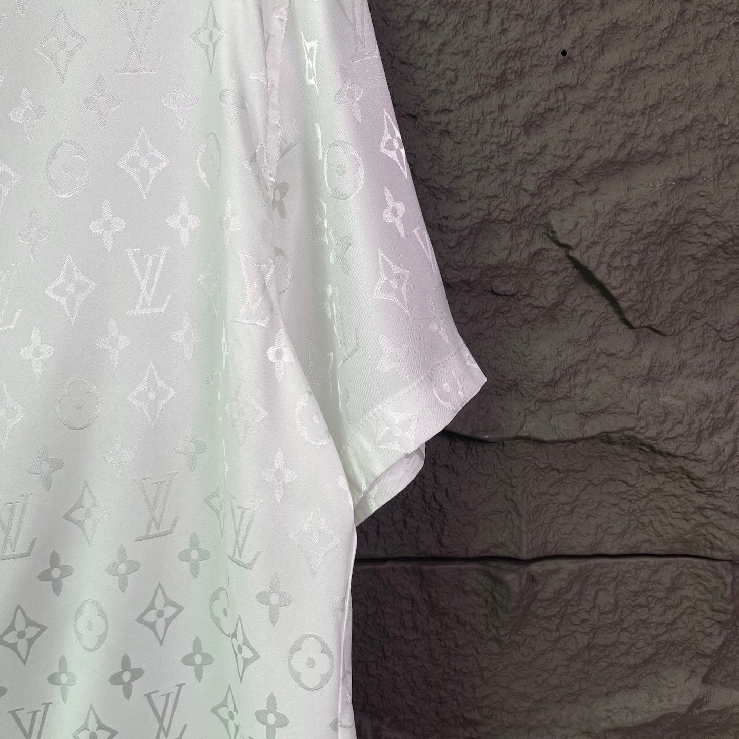 260315 New high-quality full-letter printed jacquard short-sleeved shirt