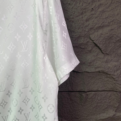 260315 New high-quality full-letter printed jacquard short-sleeved shirt