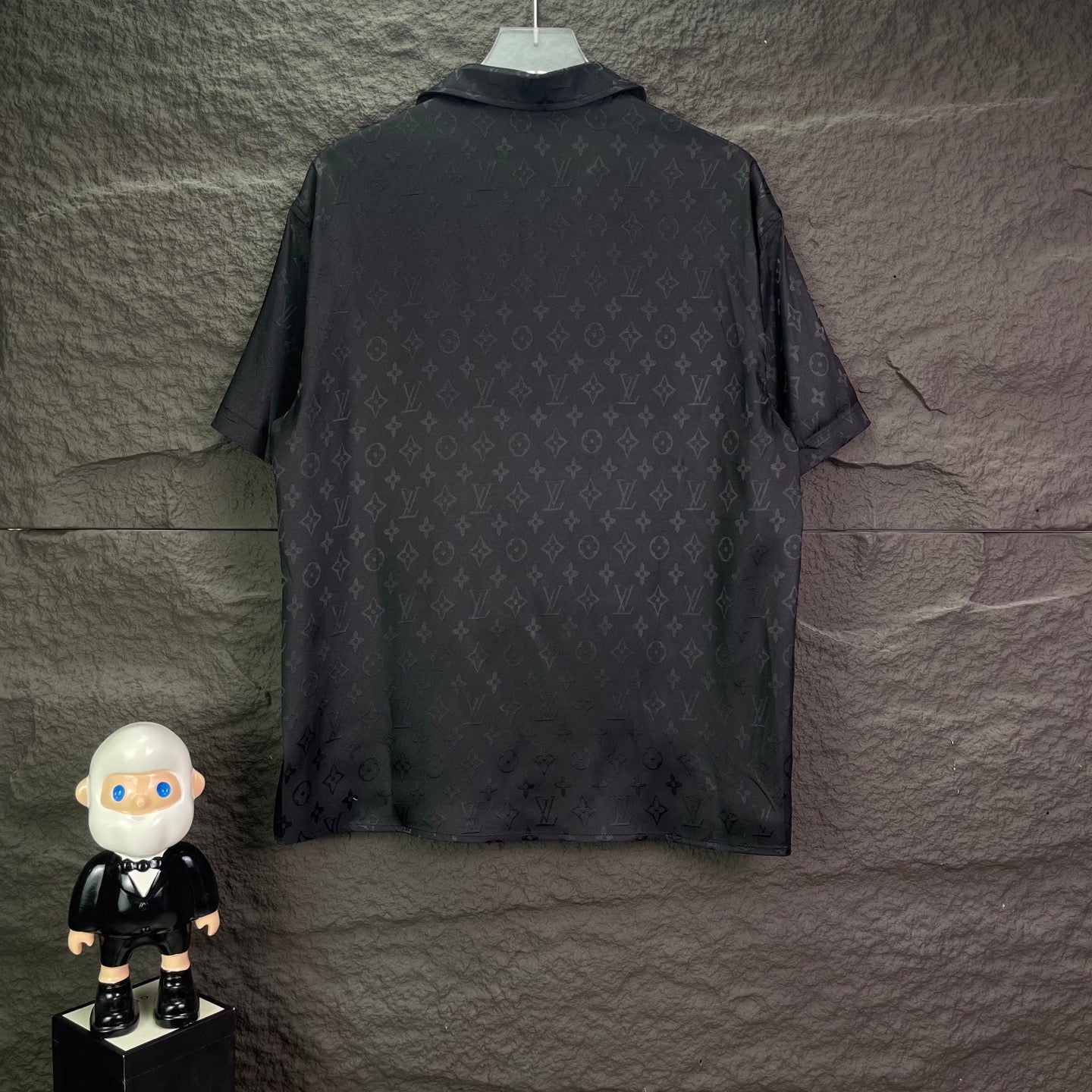 260315 New high-quality full-letter printed jacquard short-sleeved shirt