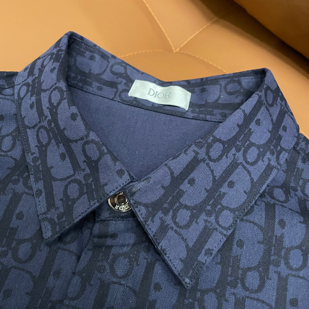 260315 New high-quality full-embroidered letter jacquard logo denim jacket