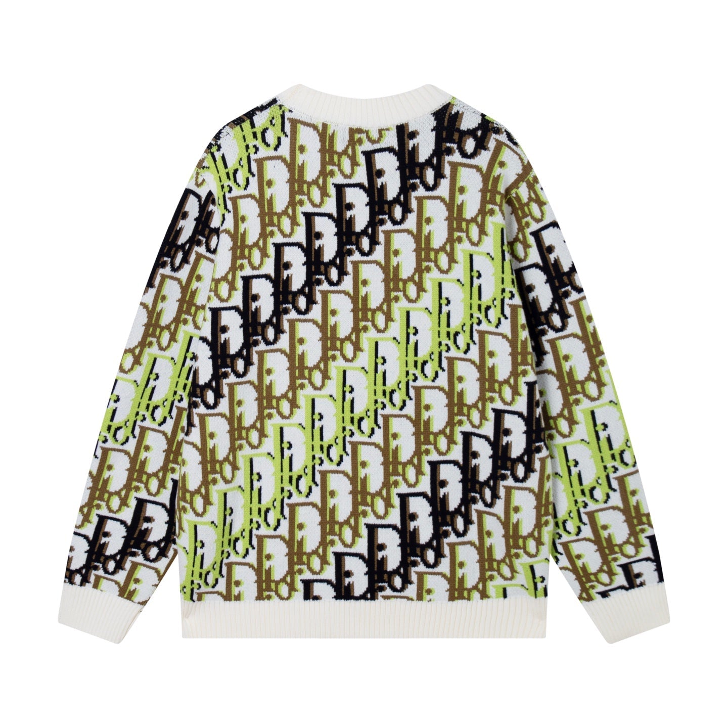 260315 New high-quality full-pattern jacquard wool knitted round-neck sweater