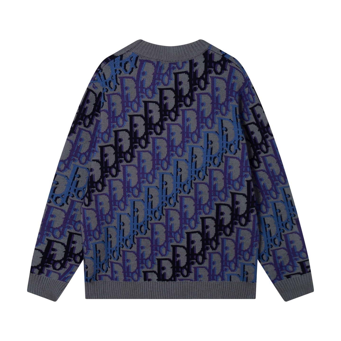 260315 New high-quality full-pattern jacquard wool knitted round-neck sweater
