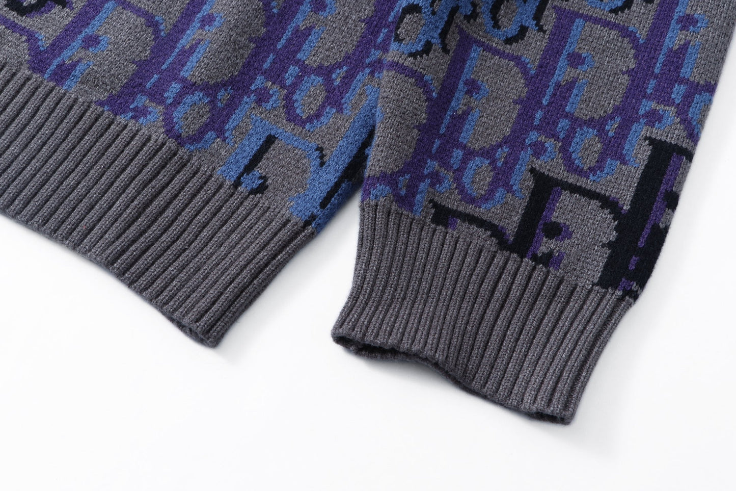 260315 New high-quality full-pattern jacquard wool knitted round-neck sweater