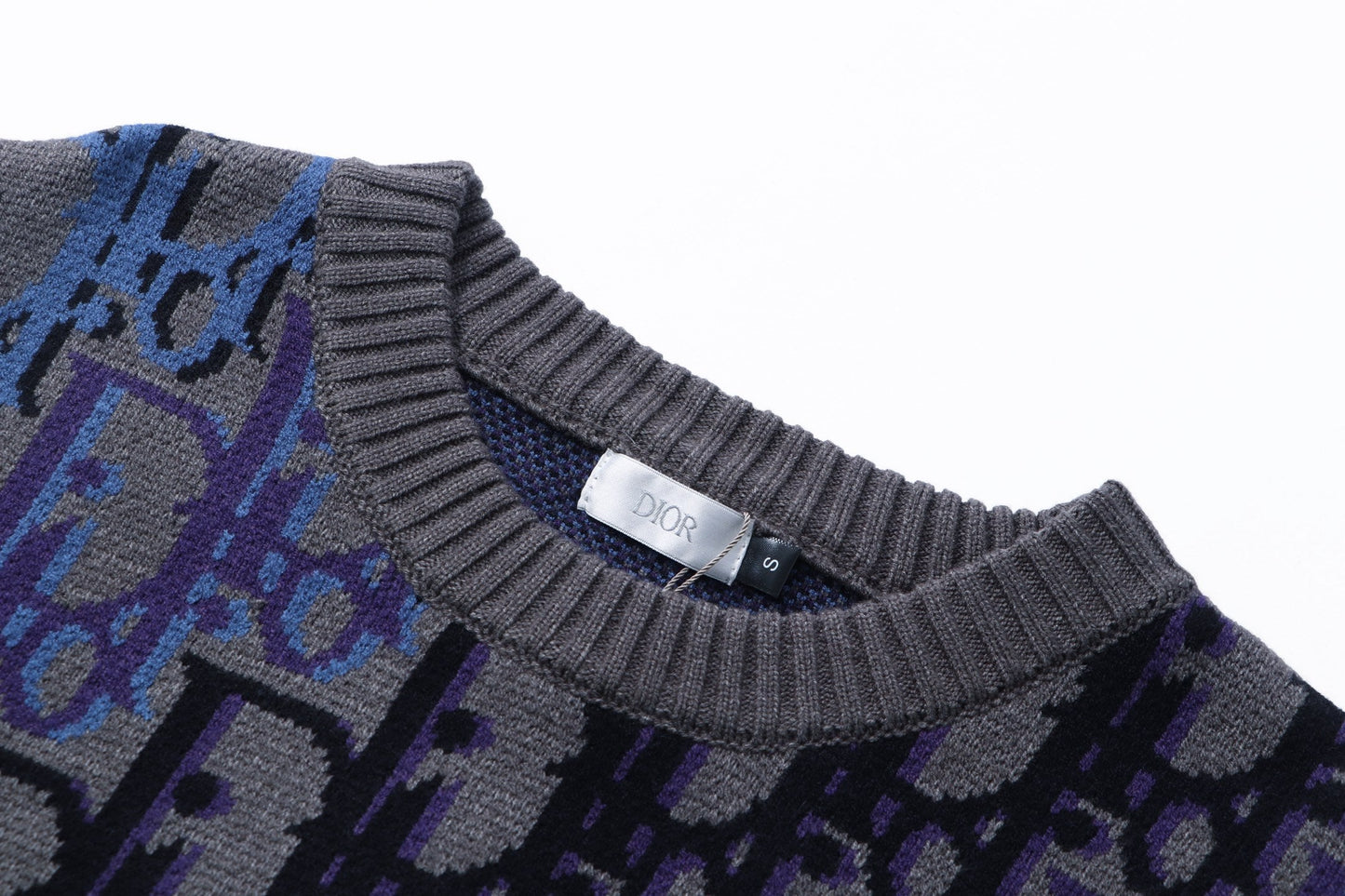 260315 New high-quality full-pattern jacquard wool knitted round-neck sweater