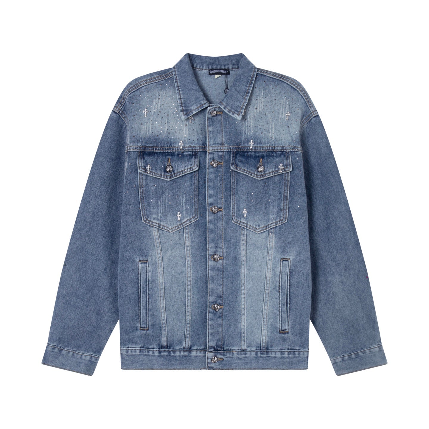 260315 New high-quality sequined denim jacket